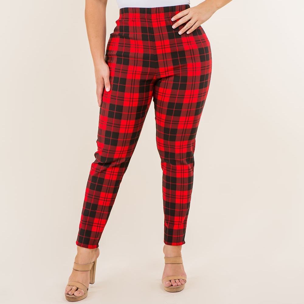 Plus Size Plaid Pants